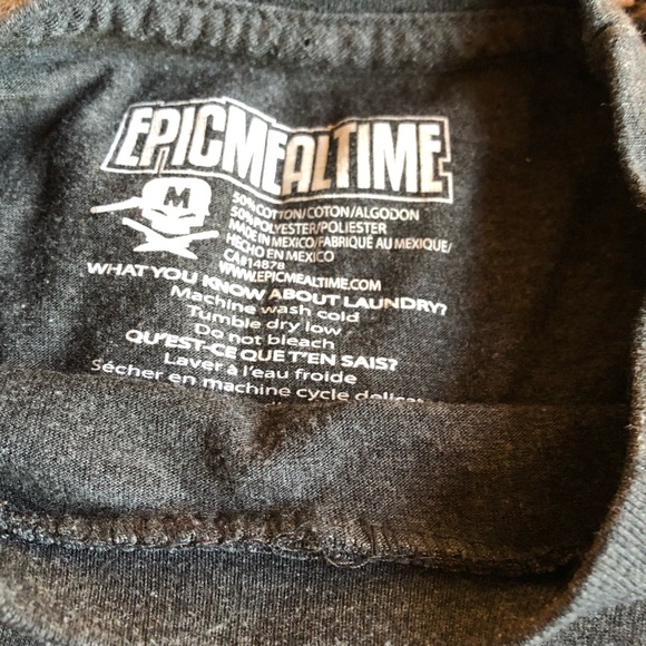 Epic meal time bacon strips graphic t-shirt M - Picture 2 of 3